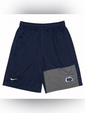 Penn State PSU Nike Men’s Navy Athletic Shorts with Gray Accent NCAA